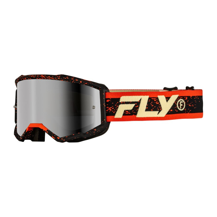 Masque FLY RACING Zone noir/rouge - écran argent fumé