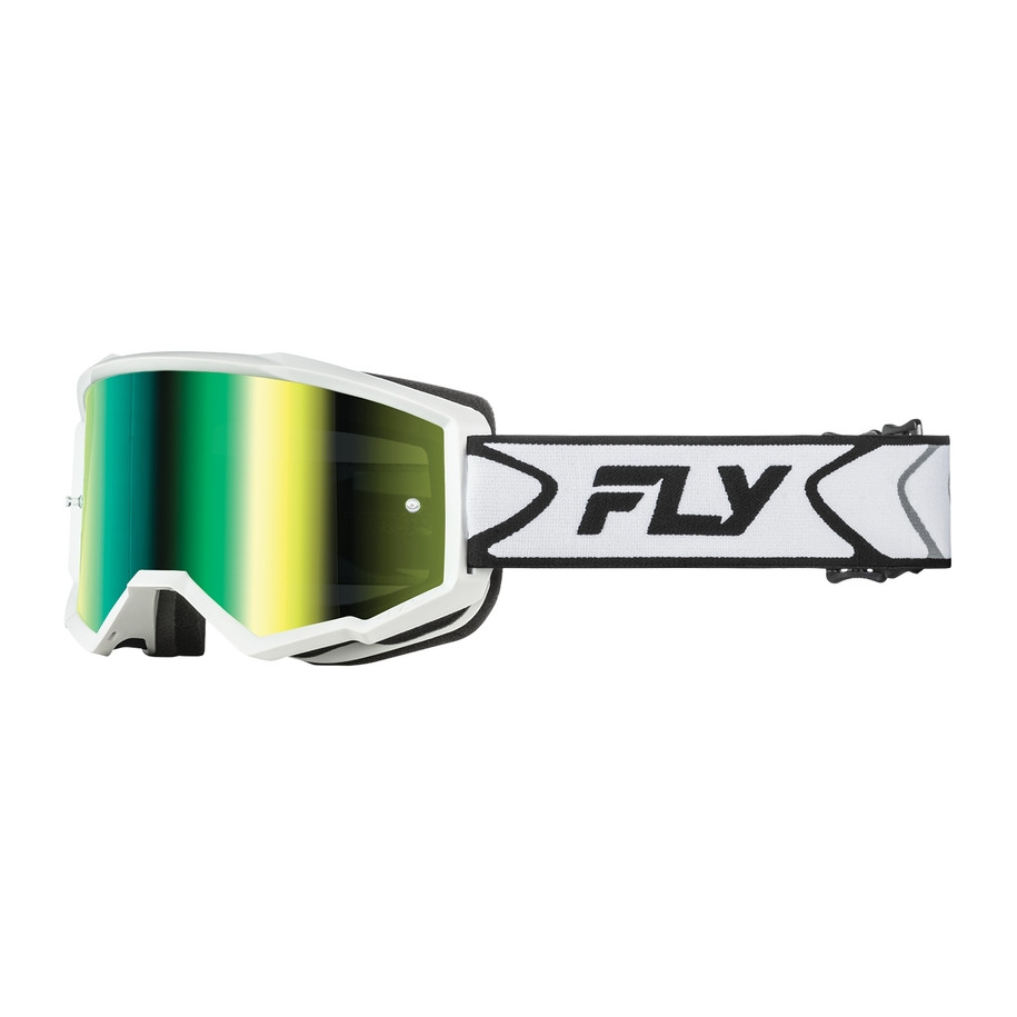 Masque FLY RACING Zone blanc/noir - écran vert