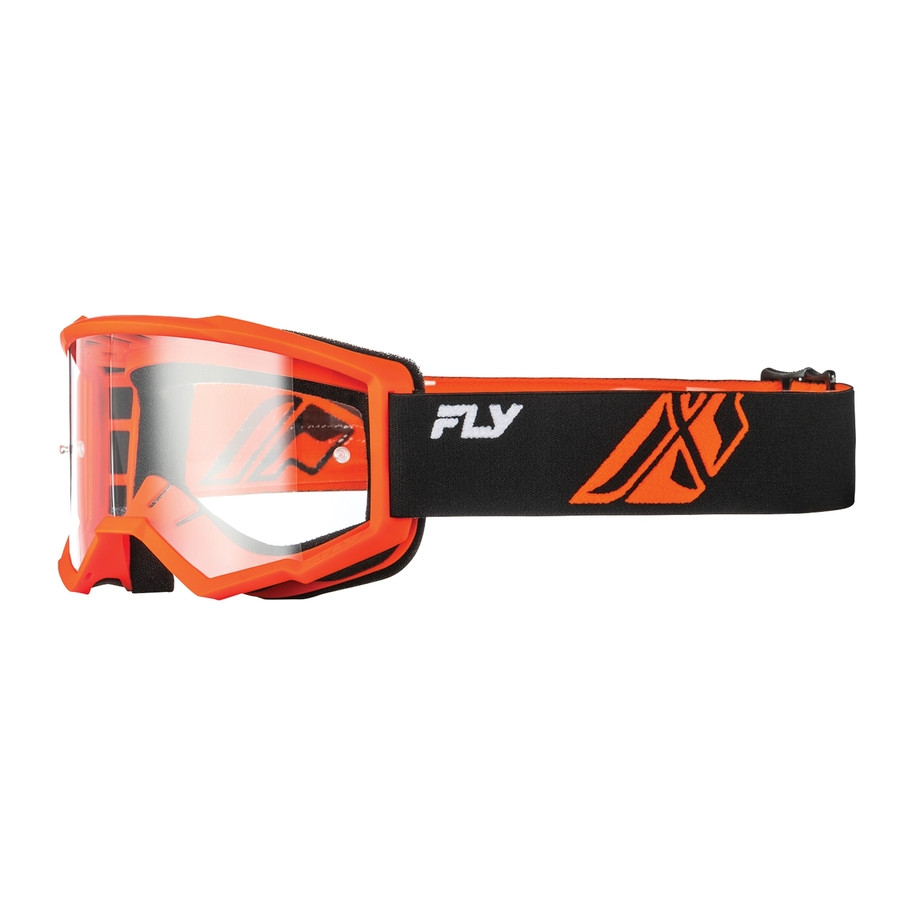 Masque FLY RACING Focus noir/orange - écran clair