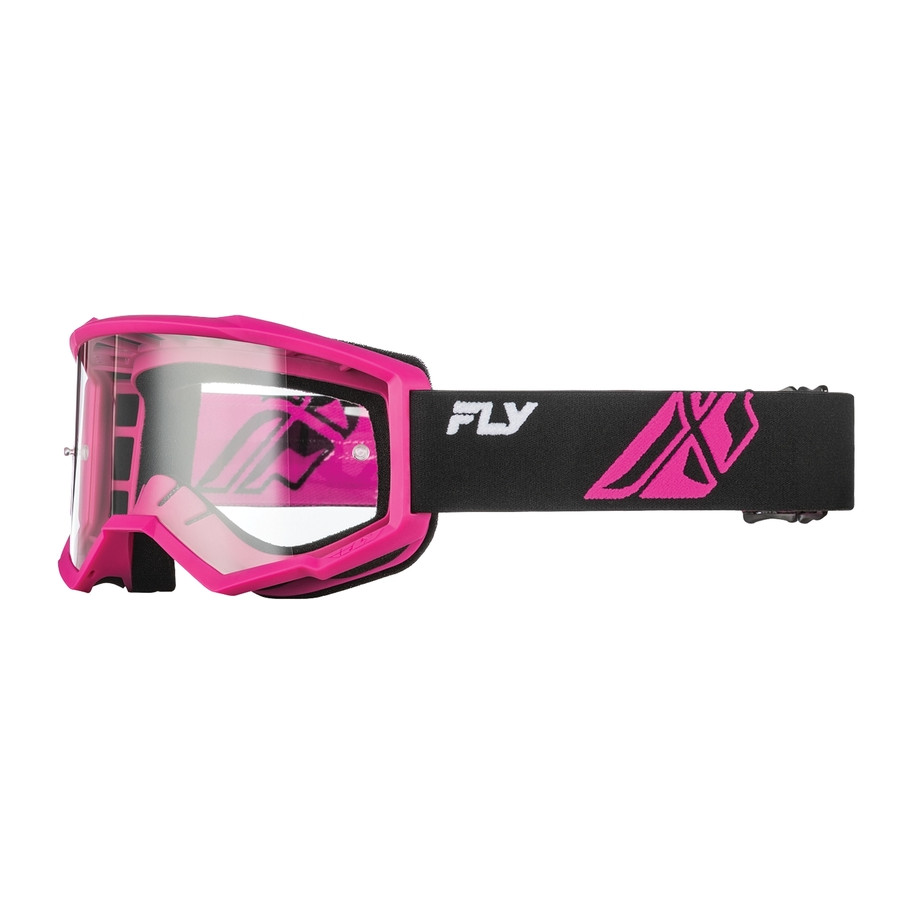 Masque FLY RACING Focus noir/rose - écran clair