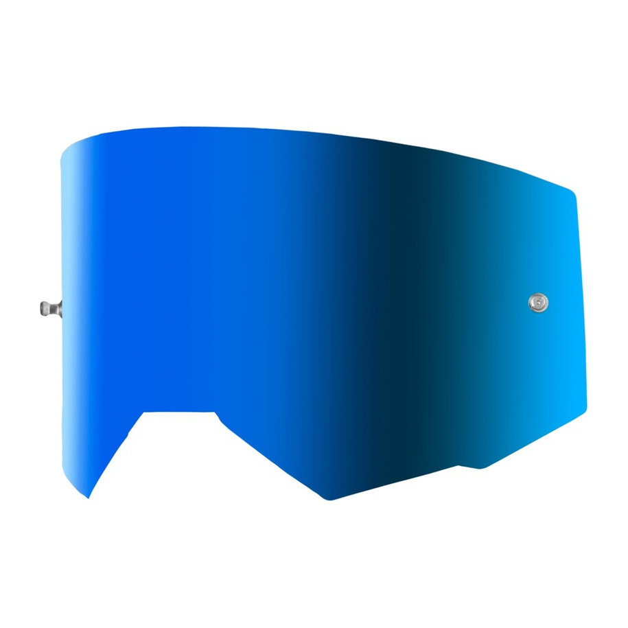 Écran FLY RACING avec fixation pour tear-off - écran Sky Blue fumé