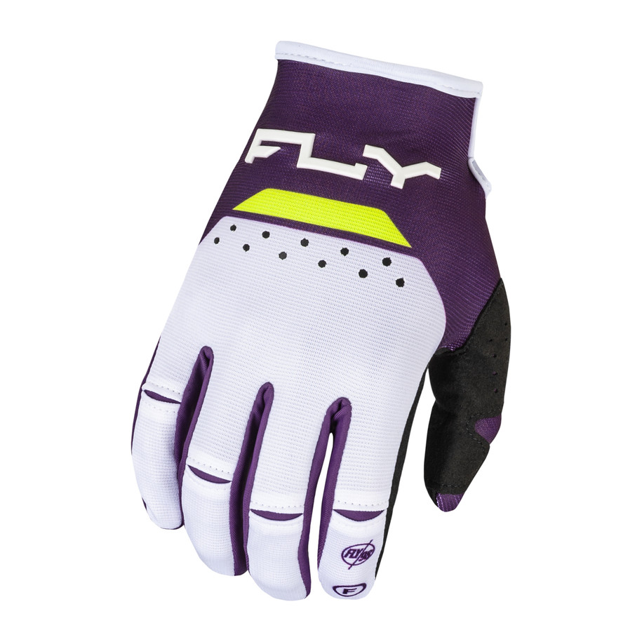 Gants FLY RACING Kinetic Reload - violet foncé/blanc/Hi-Vis