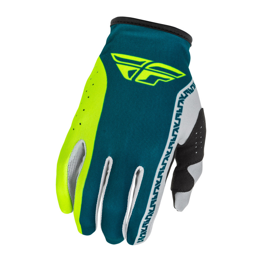 Gants FLY RACING Lite - gris/Lime/Teal