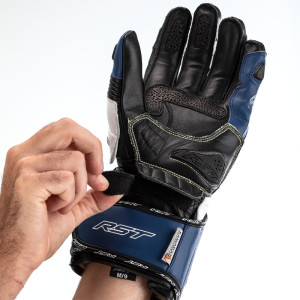 Gants RST TracTech Evo 4 cuir - bleu/blanc/noir