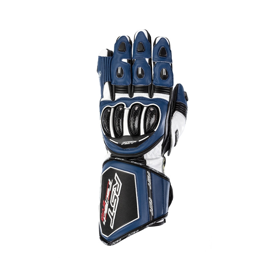 Gants RST TracTech Evo 4 cuir - bleu/blanc/noir