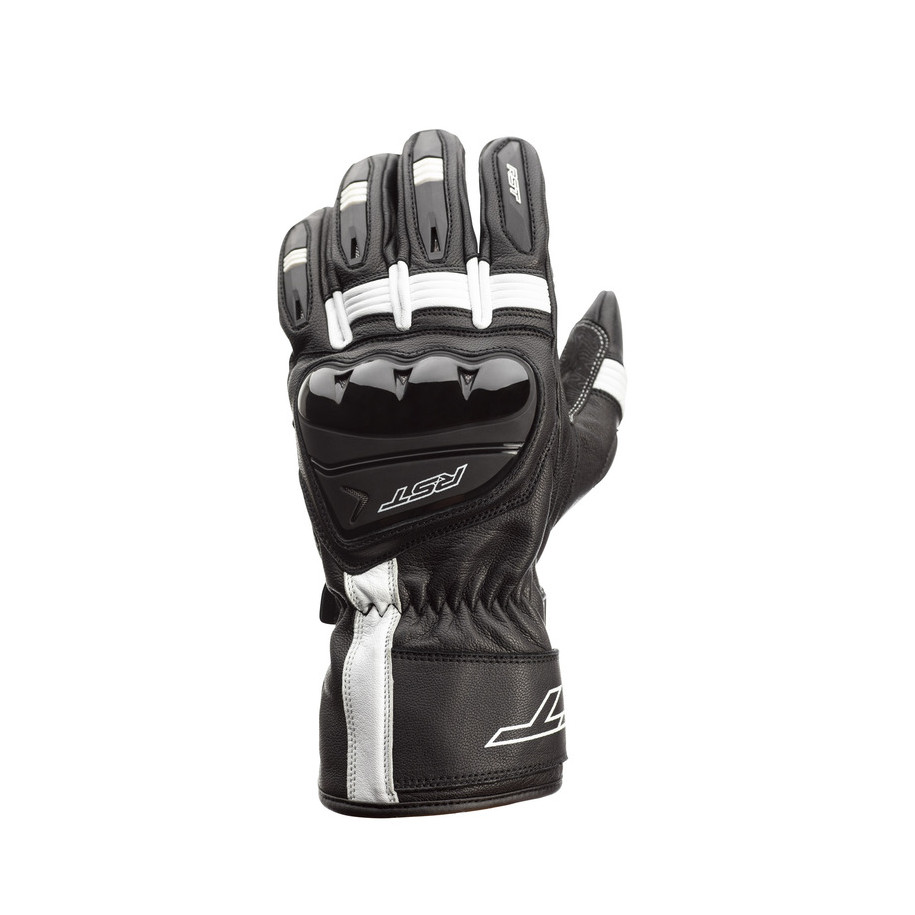 Gants RST Pilot CE cuir - noir/blanc
