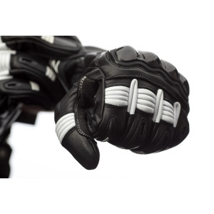 Gants RST Pilot CE cuir - noir/blanc