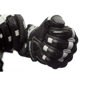 Gants RST Pilot CE cuir - noir/blanc