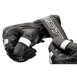 Gants RST Pilot CE cuir - noir/blanc