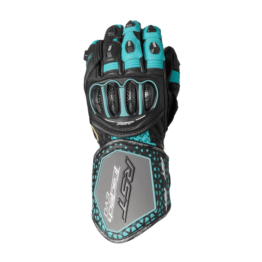Gants femme RST TracTech Evo 4 -  noir/aqua/gris
