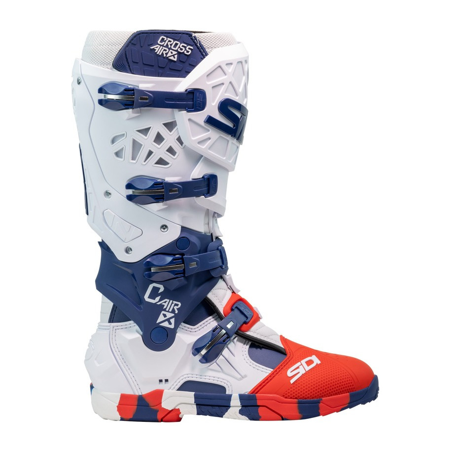 Bottes SIDI Crossair X - blanc / Navy / rouge