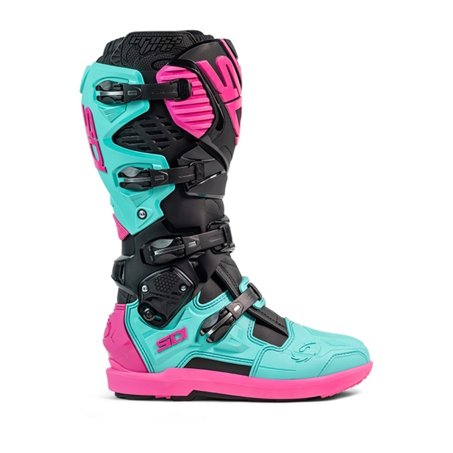 Bottes SIDI Crossfire 3 SRS - noir / Menthe / rose