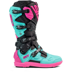 Bottes SIDI Crossfire 3 SRS - noir / Menthe / rose