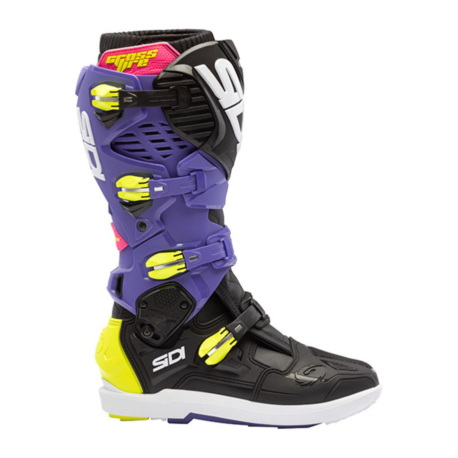 Bottes SIDI Crossfire 3 SRS - violet/noir/jaune fluo