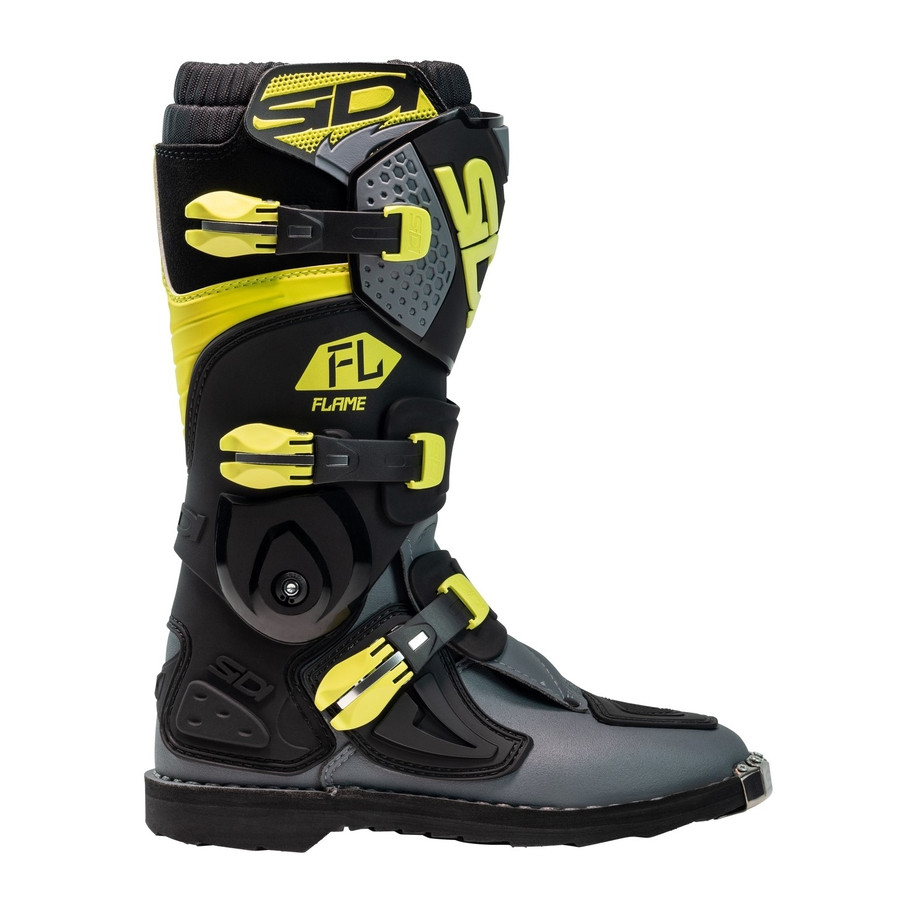 Bottes enfants SIDI Flame - noir / Citron / gris