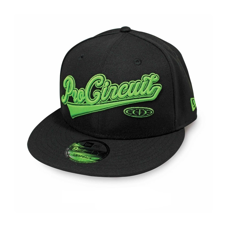 Casquette PRO CIRCUIT snapback - noir/vert fluo