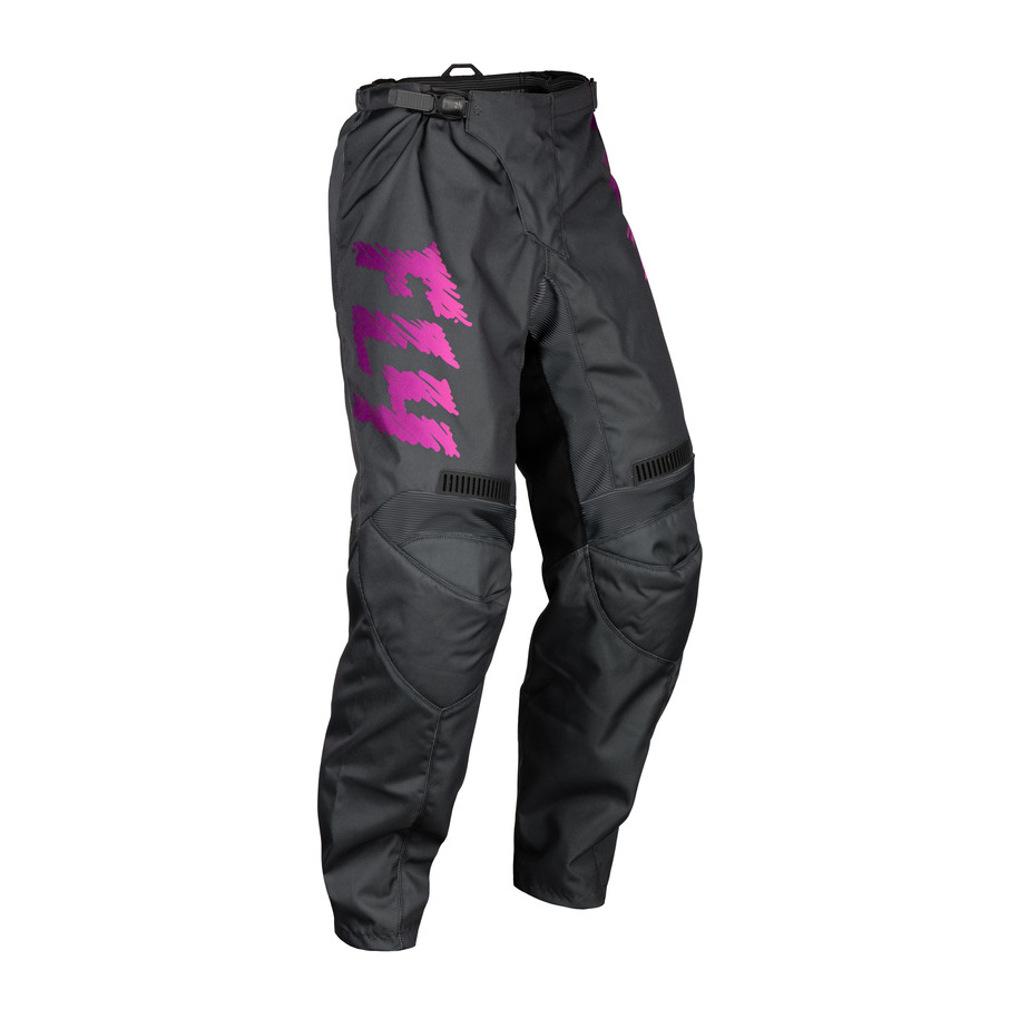 Pantalon enfant FLY RACING F-16 - gris/anthracite/rose