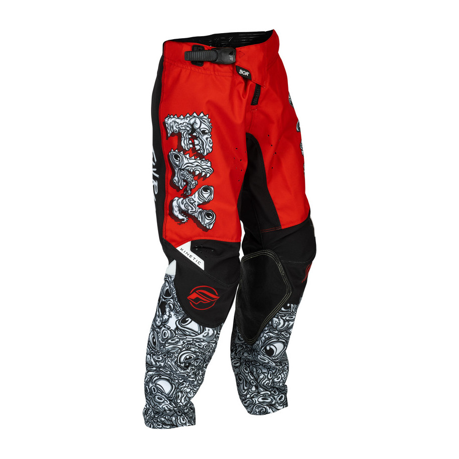 Pantalon enfant FLY RACING Kinetic Mutant - rouge/blanc/noir