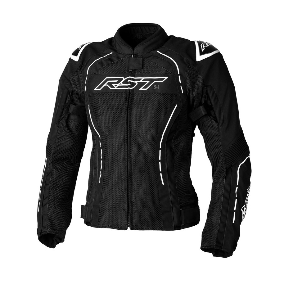Veste femme RST S1 Mesh CE textile - noir/blanc