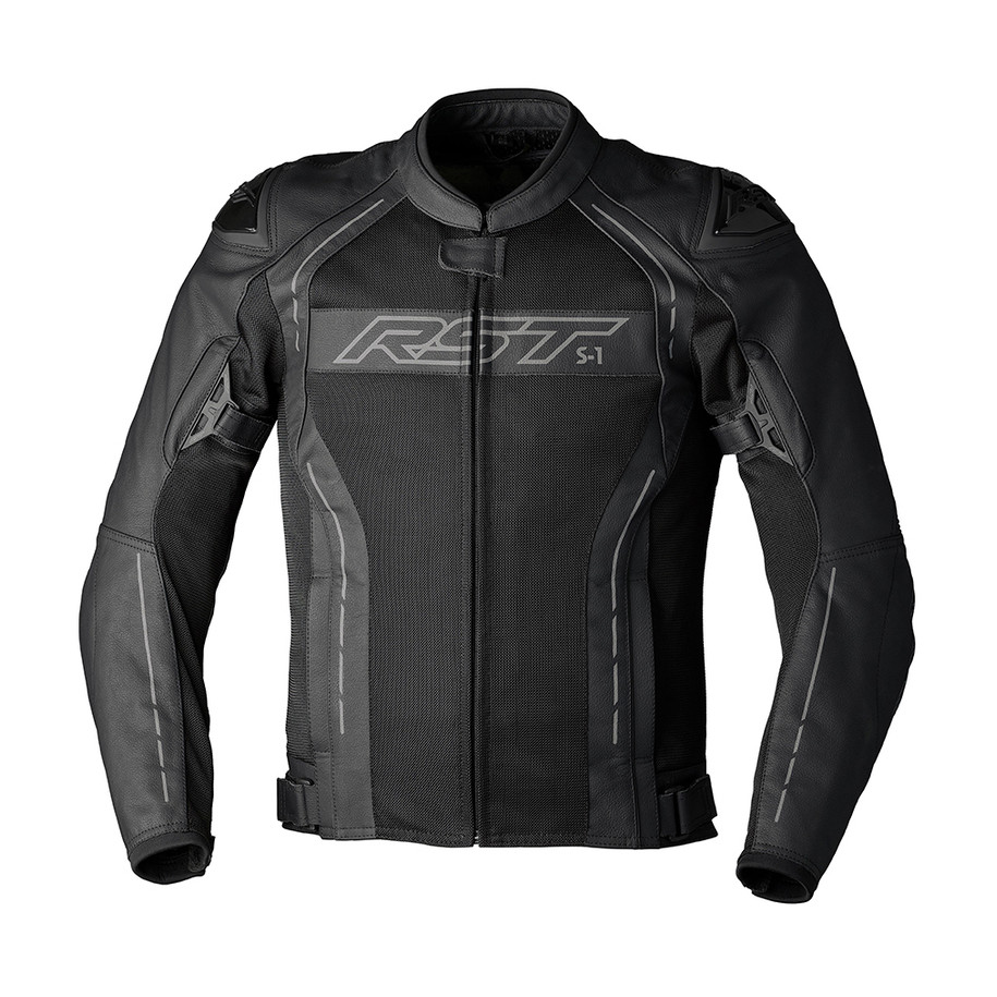 Veste cuir RST S-1 Mesh CE homme - noir