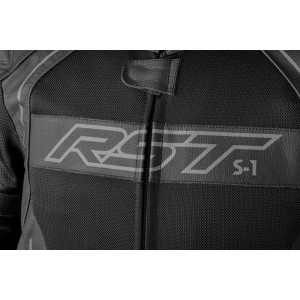 Veste cuir RST S-1 Mesh CE homme - noir
