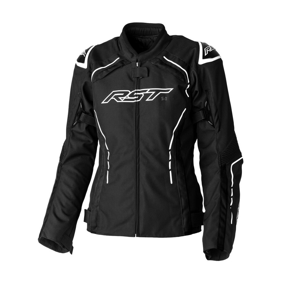 Veste femme RST S1 CE textile - noir/blanc
