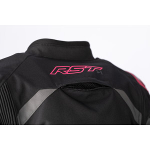 Veste femme RST S1 CE textile - noir/rose fluo