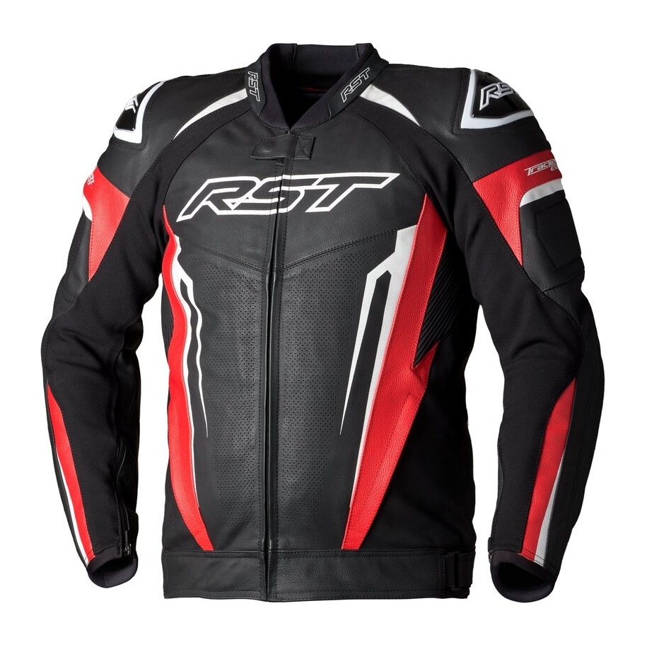 Veste cuir RST TracTech Evo 5 CE homme - rouge/noir/blanc