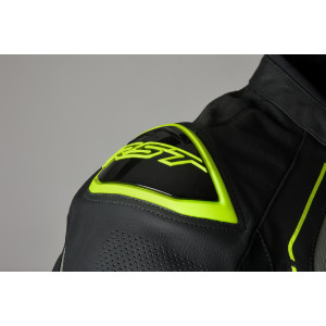 Veste RST S1 cuir homme - jaune fluo