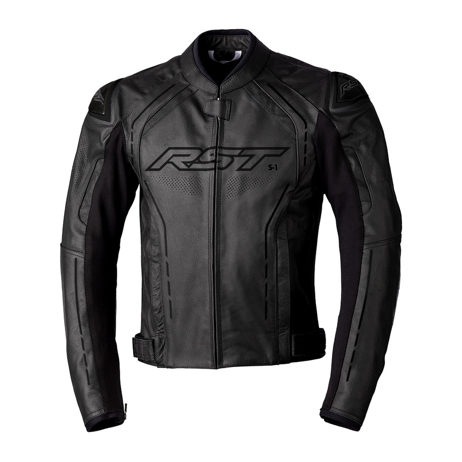 Veste RST S1 cuir homme - noir
