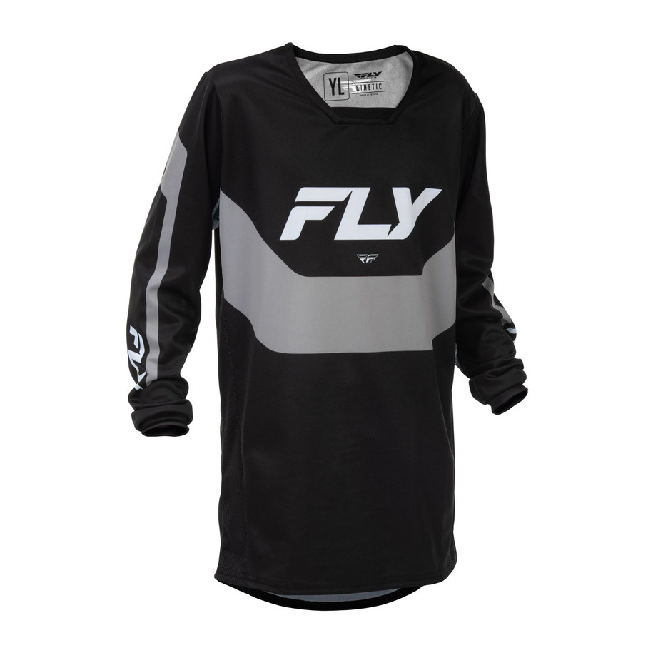 Maillot enfant FLY RACING Kinetic - noir/gris