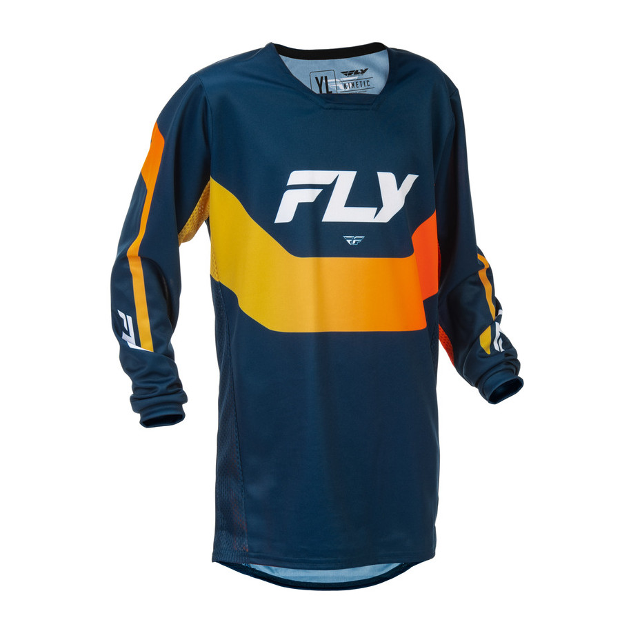 Maillot enfant FLY RACING Kinetic - Navy/orange