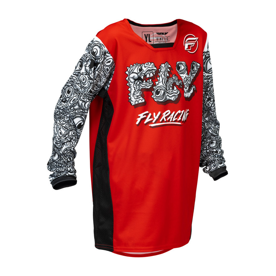 Maillot enfant FLY RACING Kinetic Mutant - rouge/noir/blanc