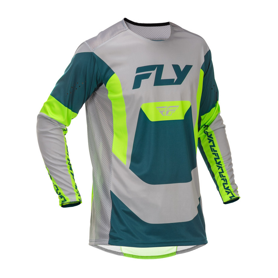 Maillot FLY RACING Lite - gris/Lime/Teal