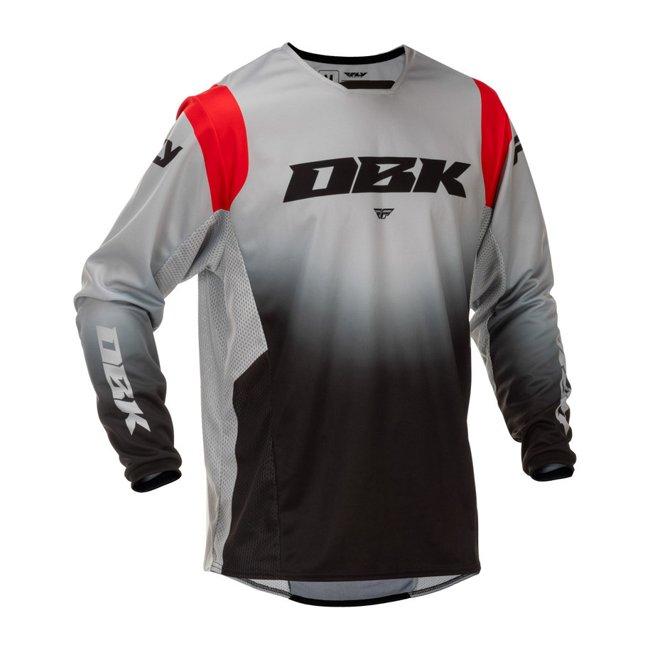 Maillot FLY RACING Kinetic DBK Special Edition - gris/noir/rouge
