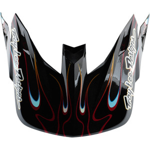 Visière TROY LEE DESIGNS SE5 Carbon Torched - noir/rouge