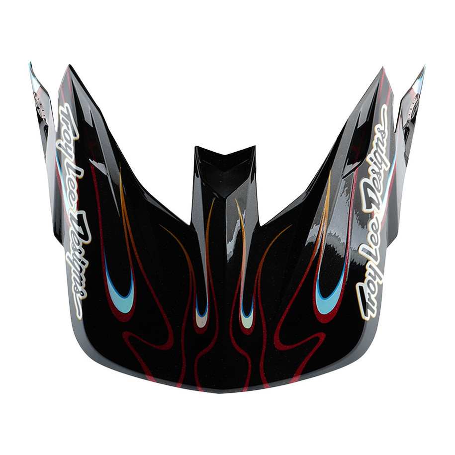 Visière TROY LEE DESIGNS SE5 Carbon Torched - noir/rouge