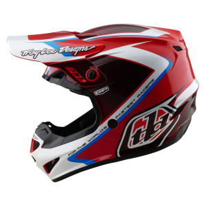 Casque enfant TROY LEE DESIGNS GP Shutter - rouge/blanc