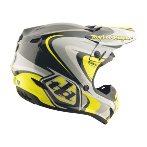 Casque TROY LEE DESIGNS GP Pro Crossover - gris/jaune