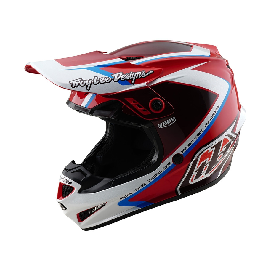 Casque TROY LEE DESIGNS GP Shutter - rouge/blanc
