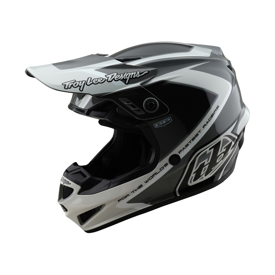 Casque TROY LEE DESIGNS GP Shutter - gris/blanc