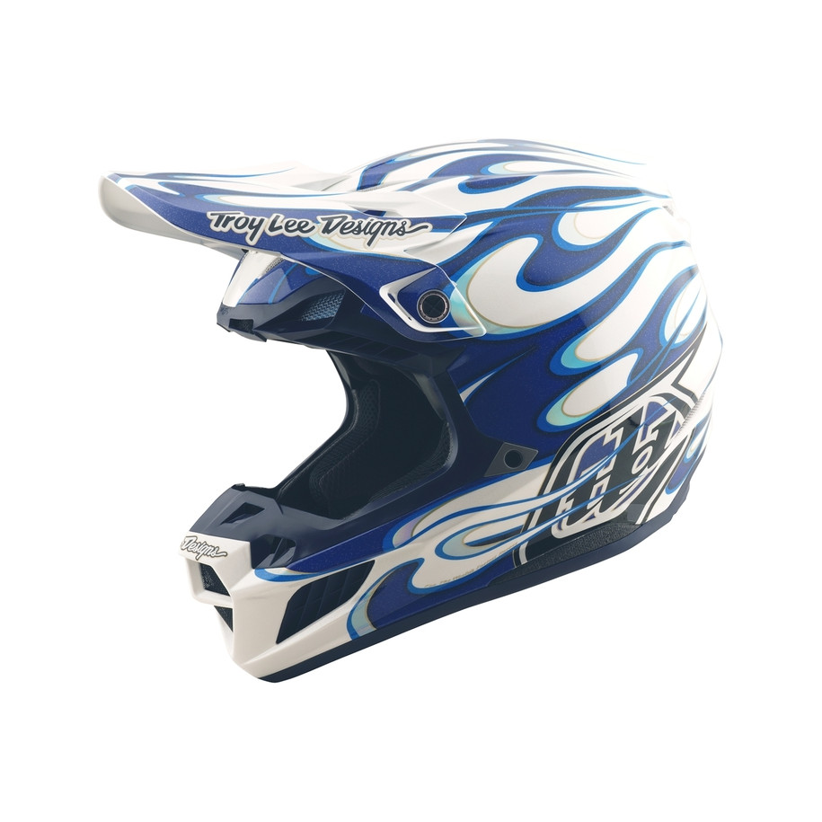 Casque TROY LEE DESIGNS SE5 Composite Torched - bleu