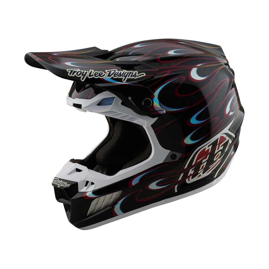 Casque TROY LEE DESIGNS SE5 Carbon Torched - noir/rouge