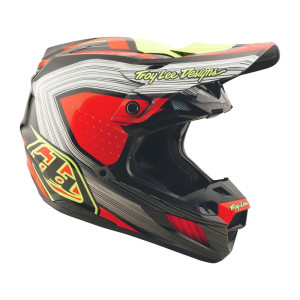 Casque TROY LEE DESIGNS SE5 Composite Stripes - noir/Infra Red