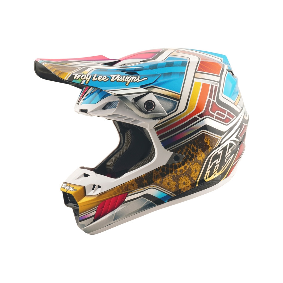 Casque TROY LEE DESIGNS SE5 Carbon Lowrider - gris/multi