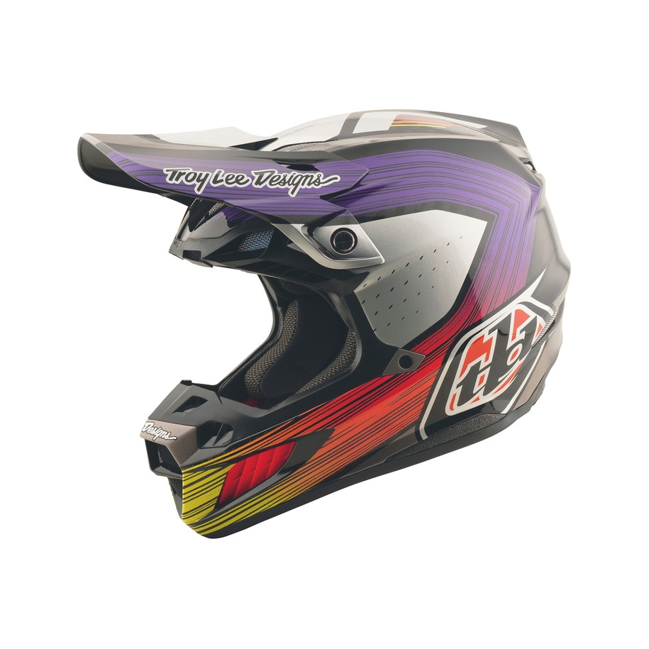 Casque TROY LEE DESIGNS SE5 Carbon Stripes - noir/violet