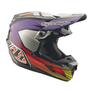 Casque TROY LEE DESIGNS SE5 Carbon Stripes - noir/violet