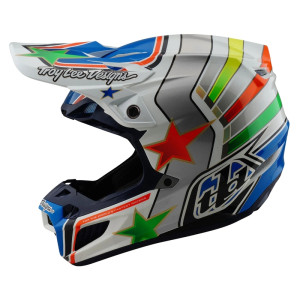Casque TROY LEE DESIGNS SE5 Composite Mips - Rays blanc/bleu