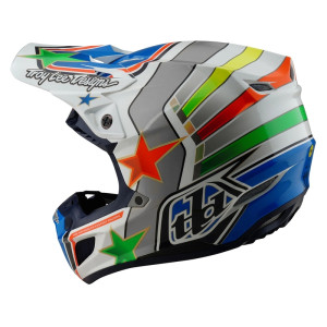 Casque TROY LEE DESIGNS SE5 Composite Mips - Rays blanc/bleu