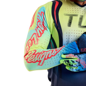 Maillot TROY LEE DESIGNS SE Ultra - Drip Glo Yellow/Dark Navy